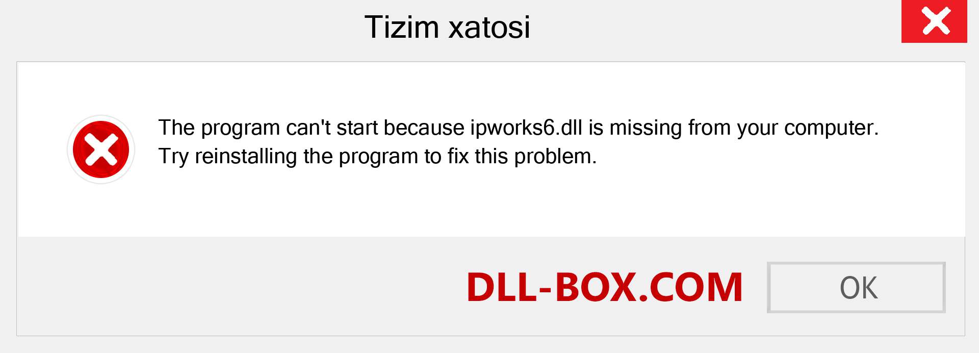 ipworks6.dll fayli yo'qolganmi?. Windows 7, 8, 10 uchun yuklab olish - Windowsda ipworks6 dll etishmayotgan xatoni tuzating, rasmlar, rasmlar